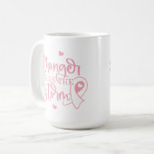 Mug Cancer du sein rose du ruban (Devant gauche)