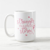 Mug Cancer du sein rose du ruban (Gauche)