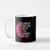 Mug Cancer Du Sein Ruban Rose Mis Avec Le Mal (Gauche)