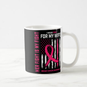 Mug Cancer du sein Sa lutte est ma lutte Je porte le W