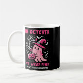 Mug Cancer du sein sorcière fantôme Octobre Pink Aware (Gauche)