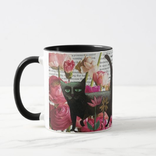Mug Cancer du sein Survivant Chat noir Soin de guériso (Gauche)