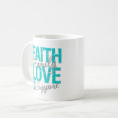 Mug Cancer ovarien de inspiration de collage de slogan (Devant gauche)