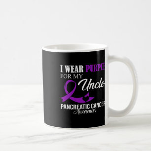 Mug Cancer Pancréatique Je Porte Violet Pour Mon Oncle