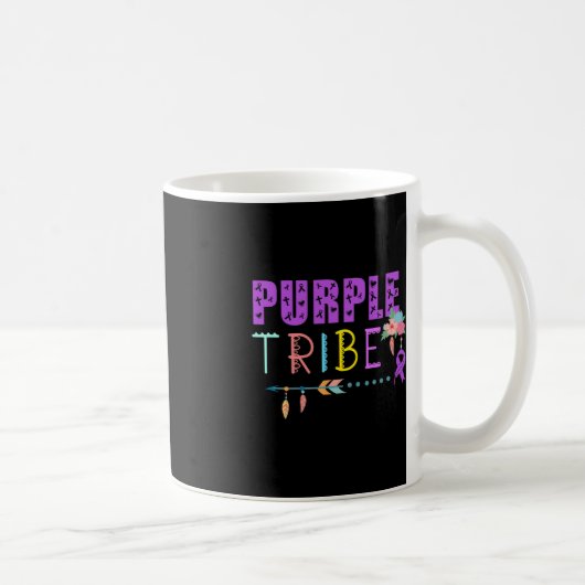 Mug Cancer pancréatique Pourpre Tribu Sensibilisation  (Droite)