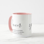 Mug "Cancer personnalisé Signal zodiaque Nom et qualit (Devant gauche)