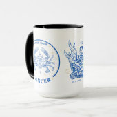 Mug Cancer personnalisé Zodiac 15 oz (Devant gauche)