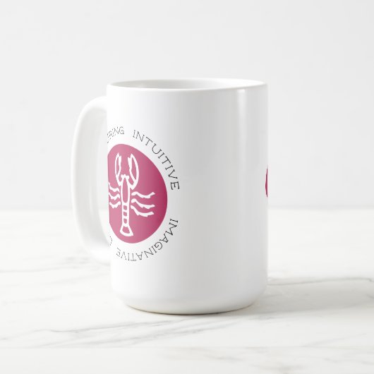 Mug Cancer rose Zodiac Star Signal Personnalité Trait (Devant gauche)
