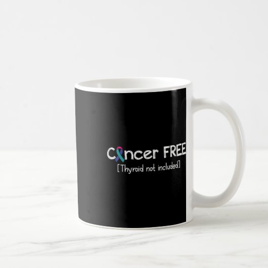 Mug Cancer Sans Thyroïde Cancer Support Ruban (Droite)