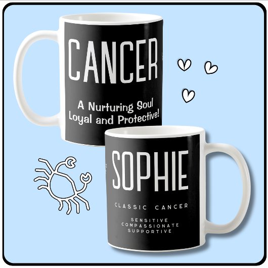 Mug Cancer Star Signal de Zodiac Astrologie Cadeau