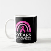Mug Cancer Survivant Tee 5 ans Cancer Sans Rose Rainb (Gauche)