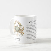 Mug Cancer Zodiac Sign Horoscope Personalized Gift (Devant gauche)