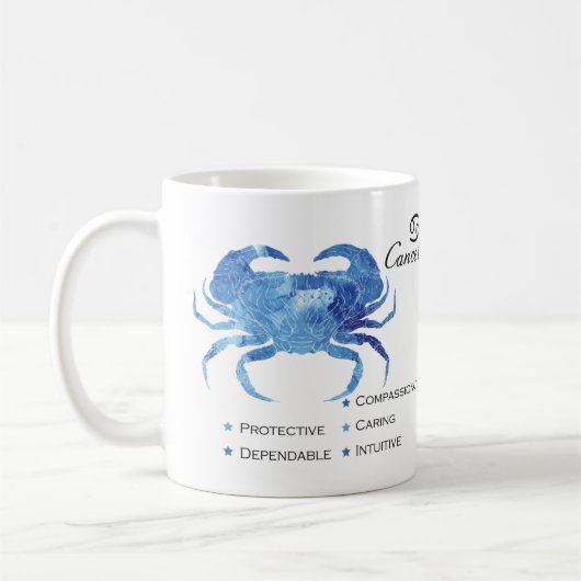 Mug Cancer Zodiac Traits Musique (Gauche)