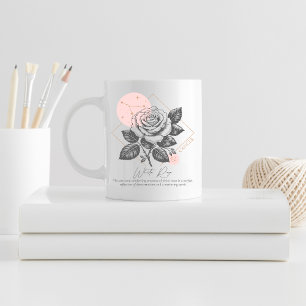 Mug Cancer Zodiaque Rose Blanche Florale Astrologie An