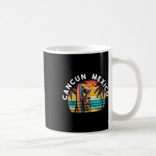 Mug Cancun Mexique Crâne Vintage Surf Cancun