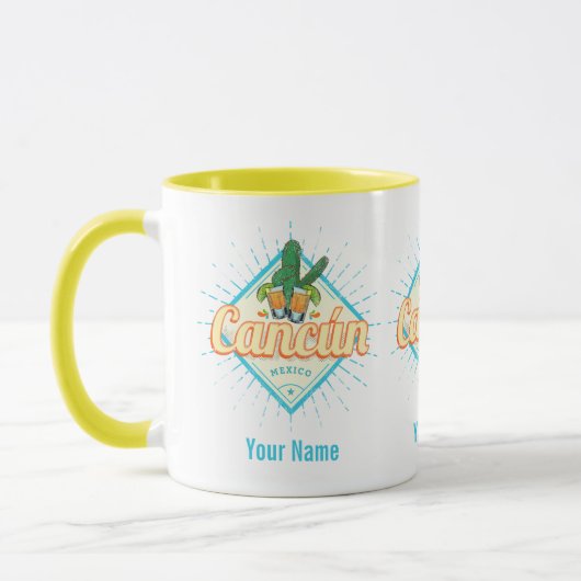 Mug Cancun Mexique Dancing Cactus Tequila Vintage (Gauche)