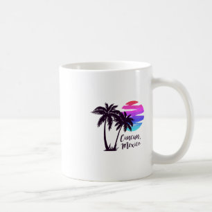 Mug Cancun Mexique Plage Vacances d'été Palmiers Solei