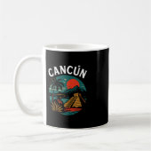 Mug Cancún Mexique Vacances Rétro Coucher de soleil Py (Gauche)