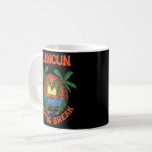 Mug Cancun Spring Break School Vacances Beach Trip Col (Devant gauche)