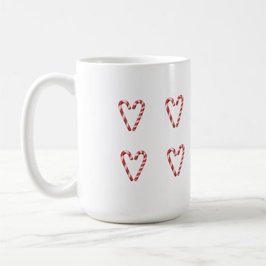 Mug Candy Cane Heart Sweet Christmas Holiday (Gauche)