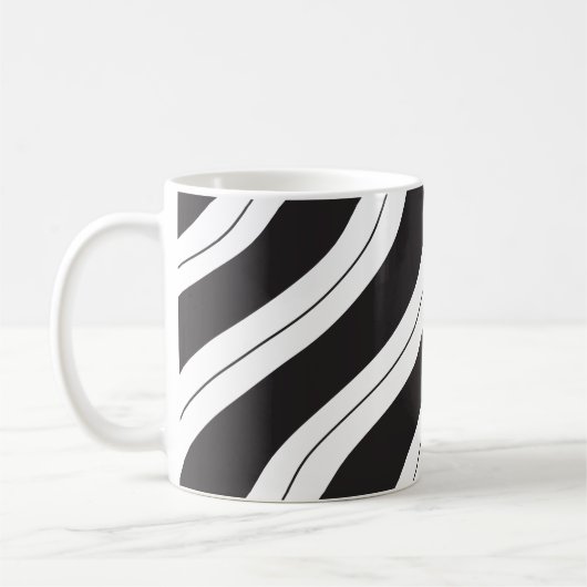 Mug Candy Cane Stripes Black and White (Gauche)