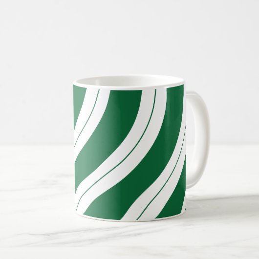 Mug Candy Cane Stripes Festive Green Christmas (Devant droit)