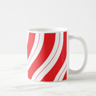 Mug Candy Cane Stripes Festive Red Christmas