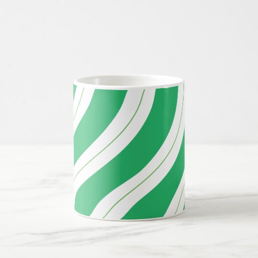 Mug Candy Cane Stripes Green Christmas Coffee (Centre)