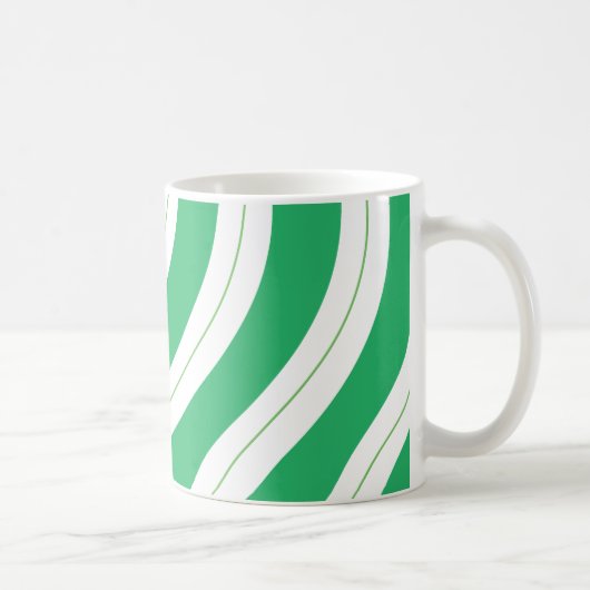 Mug Candy Cane Stripes Green Christmas Coffee (Droite)