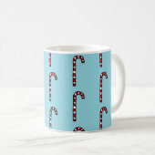 Mug Candy Canes on Blue Background (Devant droit)