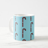 Mug Candy Canes on Blue Background (Devant gauche)