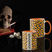 Mug Candy Corn Halloween Nom personnalisé