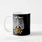 Mug Candy Corn Skeleton Rib Cage Halloween Costume (Gauche)