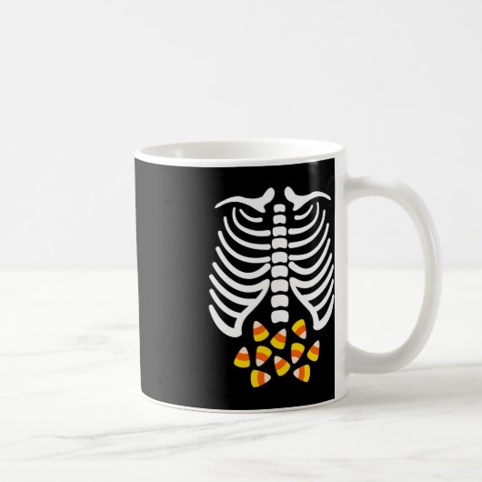 Mug Candy Corn Skeleton Rib Cage Halloween Costume (Droite)