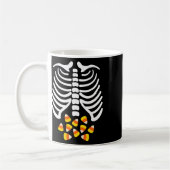 Mug Candy Corn Skeleton Rib Cage Halloween Costume (Gauche)