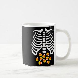 Mug Candy Corn Skeleton Rib Cage Halloween Costume
