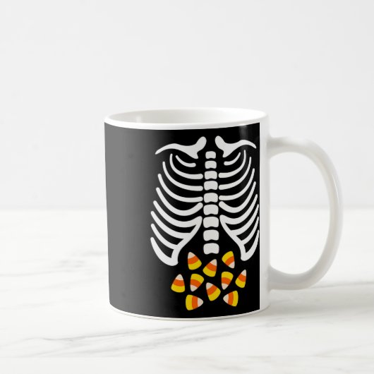 Mug Candy Corn Skeleton Rib Cage Halloween Costume (Droite)