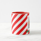 MUG CANDY DE NOËL CUSTOMISÉ ROUGE BLANC PERSONNALISÉ (Centre)