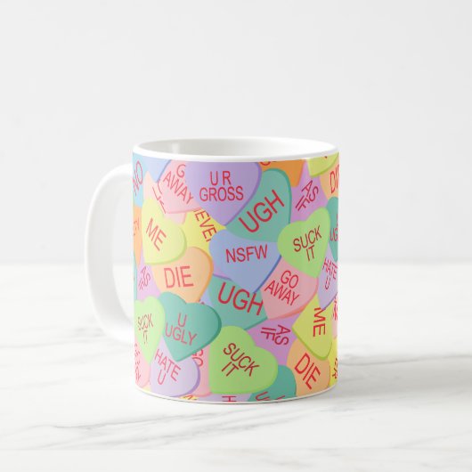 Mug Candy Hearts Motif - SFW (Devant gauche)