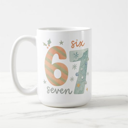Mug Candy Stripe & Snowflake 67 – Handmade Holiday Num (Gauche)