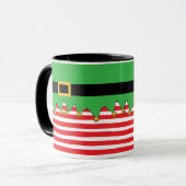 Mug Candy Striped Elf Jingle ! Vacances amusantes (Devant gauche)