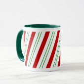 Mug Candycane vert rouge (Devant gauche)