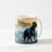 Mug Cane Corso Beach Surf Peinture (Devant droit)