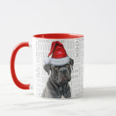 Mug Cane Corso Dog Père Noël sur Woof Arrière - plan (Gauche)