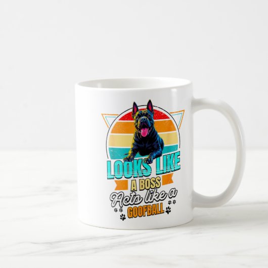 Mug Cane Corso Lover Funny Cane Corso Retro (Droite)