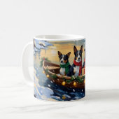 Mug Cane Corso Noël Bateau Fêtes (Devant gauche)