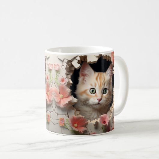 Mug Caneca 3D Gato (Devant droit)