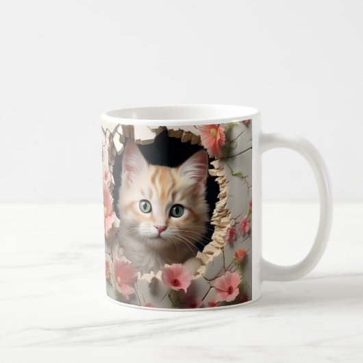 Mug Caneca 3D Gato (Droite)