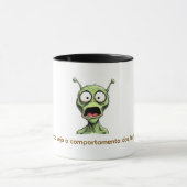Mug Caneca Alien abismado. (Centre)