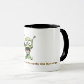 Mug Caneca Alien abismado. (Devant droit)